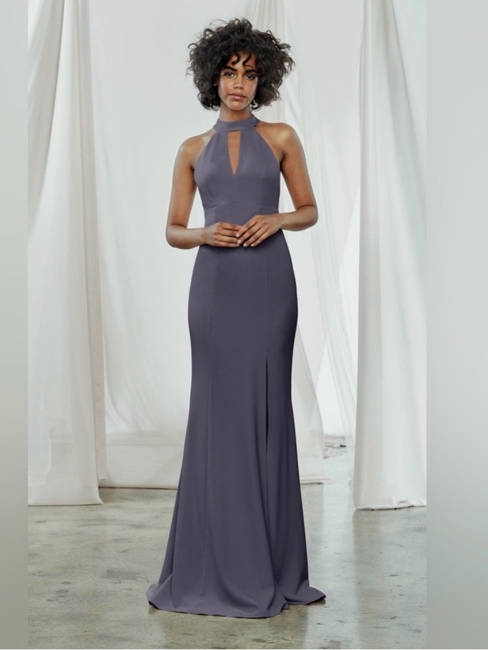 Amsale Caterina Crepe Gown GB069P EUC